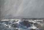 Decorative painting of a stormy seascape